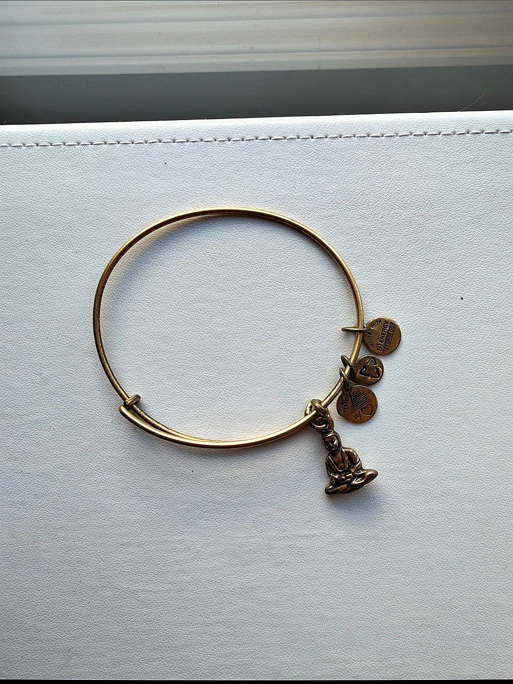 Alex and Ani Buddha Charm Bangle Gold Bangle Bracelet